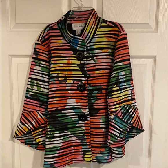 Joseph Ribkoff Multicolor Striped Jacket - Picture 1 of 3